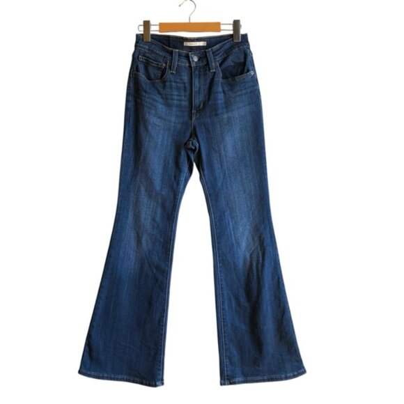 Levi’s 726 High Rise Flare Jeans Black Size 27 - Picture 1 of 14